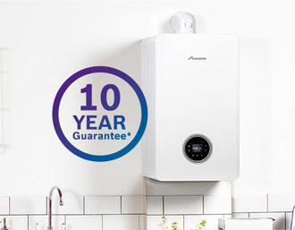 Worcester Bosch boiler with 10 year guarantee